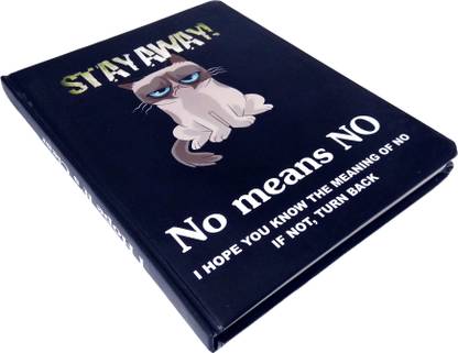 TECHNOCHITRA Exclusive DO NOT TOUCH MY BOOK Quote Diary Notebook Book-size Diary SINGLE 160 Pages