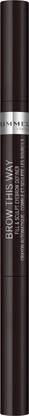 Rimmel London Brow This Way Fill & Sculpt Eyebrow Definer, Soft Black 0.25 g