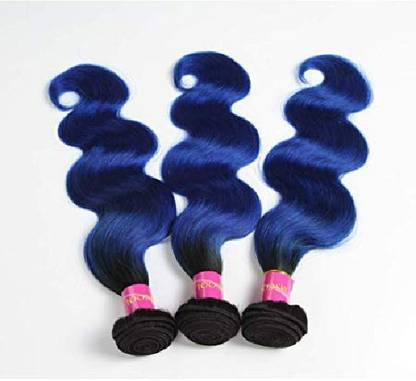 MSCOOL 10 Inches, 1B/Blue: Unprocessed Brazilian Virgin  Brazilian Remy  Ombre Body Wave Bundles 1 Pcs 10 Inch 100 G/Pcs Total 100 G Human  Extensions  Weaving (10 Inche [Cat_4213] Hair Extension
