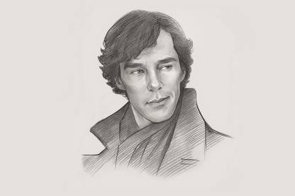 Sherlock Holmes Sketch Photographic Paper