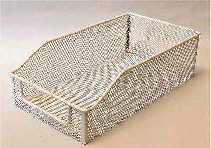Xllent Steel white mesh storage basket Storage Basket