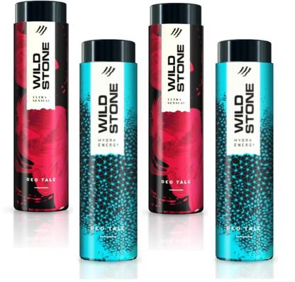 Wild Stone Ultra Sensual and Hydra Energy Talc - 300 gm each