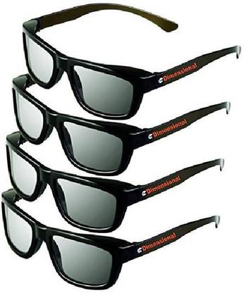 eDimensional ED 4 Pack CINEMA 3D GLASSES For LG 3D TVs - Adult Sized Passive Video Glasses