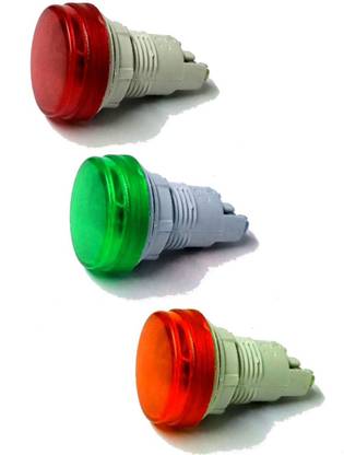 Mexico PACK OF 3 Panel Indicator Light Pilot lamp RED GREEN YELLOW Voltmeter