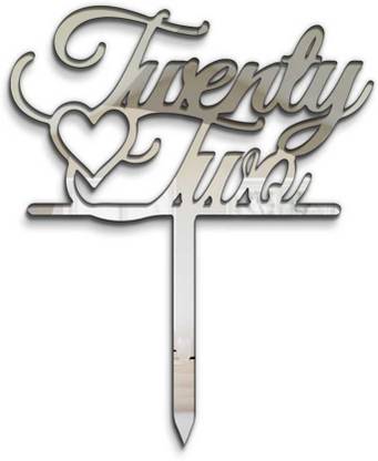 100yellow Twenty Two Year Cake Topper