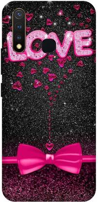 SAVETREE Back Cover for Vivo Y19 Printed Love Ribbon Mobile Back Cover