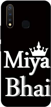 SAVETREE Back Cover for Vivo Y19 Printed Miya Bhai,Text Mobile Back Cover