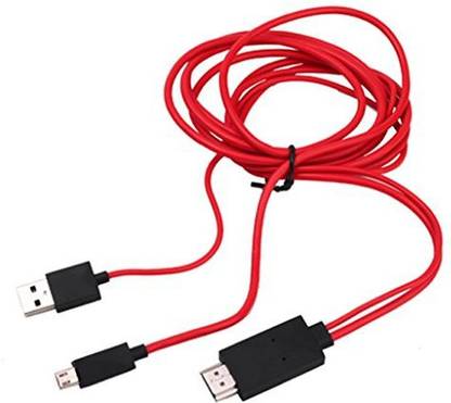CHG MHL Cable 2 m MHL to HDMI Adapter Micro USB to HDMI 1080P HD TV Cable Adapter for Android Samsung Phones red