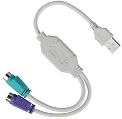 Eatech Ethernet Cable 0.31 m USB Male to PS/2 Port Female Interface Keyboard Mouse Converter Connector Cable Cord Adapter for Desktop pc Laptop