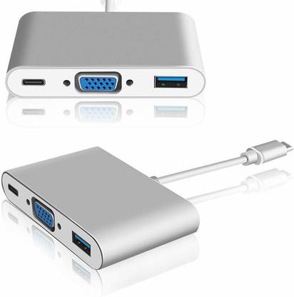 SYARA VGA Cable 0.1 m USB C VGA Adapter Type C to VGA Converter 1080P with Charging Type-C Thunderbolt 3 for Apple MacBook