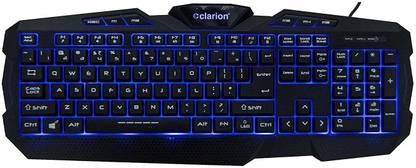 CLARION JMGK1001 Wired USB Standard Gaming Keyboard Compatible with Desktop, Laptop, Mac