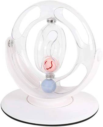 PetVogue Cat Toy 360° Space Spinning Ball Toy Roller Cat Toy Mental and Physical Exercise Training Toys Equipped with Bell Dazzle Catnip Ball, Cat Mint Ball Plastic Tough Toy For Cat