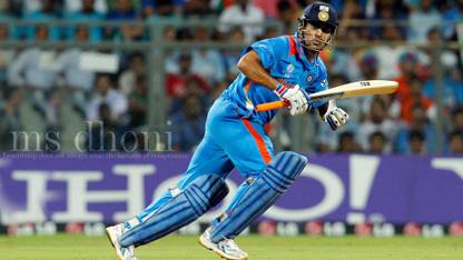 MS DHONI CRICKET ON FINE ART PAPER HD QUALITY WALLPAPER POSTER Fine Art Print
