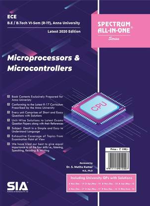 Microprocessors And Microcontrollers, B.E/B.Tech VI-Semester (R-17) (Anna University) Electronics And Communication Engineering (ECE) Latest 2020 Edition