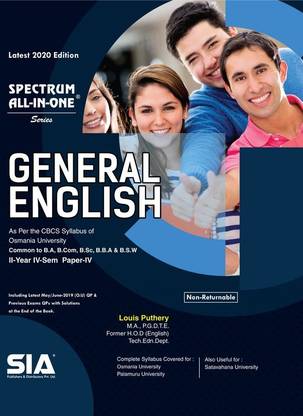 General English (Paper - IV) (Common To B.A/ B.Sc/ B.Com/ BBA/ BSW) II-Year IV-Sem, As Per The (O.U) CBCS Syllabus, Latest 2020 Edition