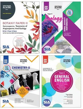 B.Sc (BZC) I-Year II-Sem (SET OF 4 SUBJECTS) As Per The (O.U) CBCS 2019-20 Syllabus, Latest 2020 Edition