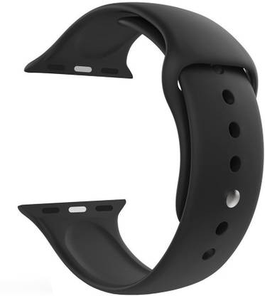 LIRAMARK Silicone Strap Band Compatible with Apple Watch/iWatch Series 4/3/2/1 (42/44mm) - Black Smart Watch Strap