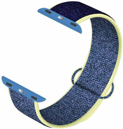 TINGTONG Soft Lightweight Breathable Nylon Loop Sport Strap Band for iWatch 38mm/40mm, Compatible with Watch Series 1/2/3/4/5 T_38/40mm_AlaskanBlue(Nylon) Smart Watch Strap