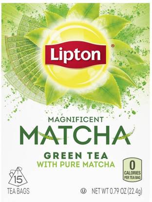Lipton Matcha Green Tea ( Imported ) 15 Tea Bags Matcha Tea Bags Box