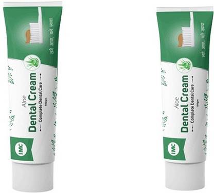 IMC Aloe Dental Cream Toothpaste set of 2 (100+100 =200 gm) Toothpaste