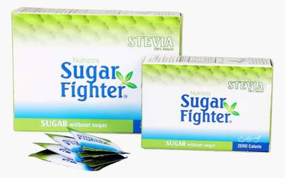 Nutrizo's Sugar Fighter Stevia Sachets - Zero Calories & Fat Free Sweetener