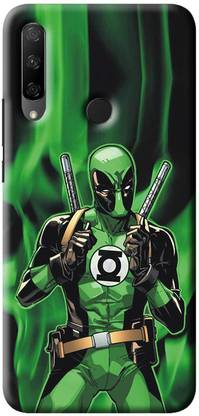 NDCOM Back Cover for HONOR 9X Green Deadpool Printed