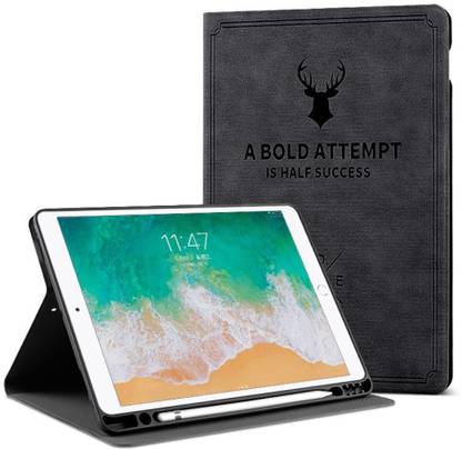 MOCA Flip Cover for PENCIL HOLDER 10.2 inch Apple iPad 9th 8th 7th Generation 10.2" iPad Smart Stand Flip Cover Case