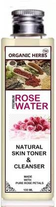 ORGANIC HERBS ROSE WATER -FOR TONING & CLEANSING 100 ML Face Wash