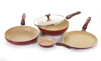 CRYSTAL Marble Plus Non-Stick Induction Bottom Non-Stick Coated Cookware Set