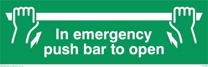 Imagine Printing Solutions In emergency push bar to open Emergency Sign