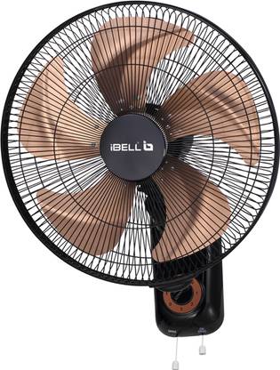 iBELL BLADEWF18 High Speed Wall Fan with Copper Motor, 5 Metal Leaf, 457mm, Low Noise Motor, Black 457 mm 5 Blade Wall Fan