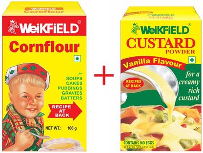 WeiKFiELD CORN FLOUR + CUSTARD POWDER VANILLA (100GM + 100 GM) Combo