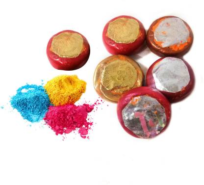 INDIA MEETS INDIA Holi Color Powder Pack of 6