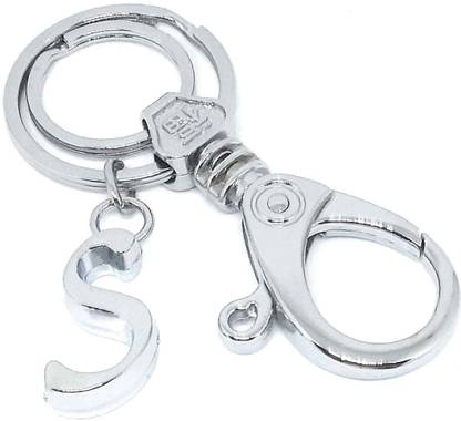 Aura Premium Quality Initial S Letter Keyring Pendant Alphabet Key Chain