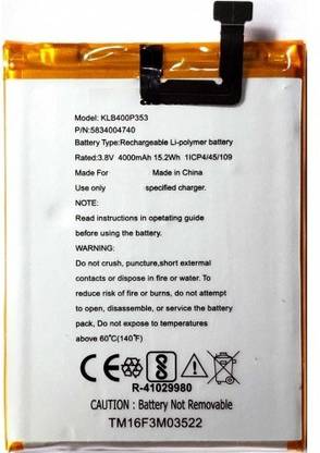 GIFFEN Mobile Battery For  Panasonic Eluga A2 ( KLB400P353 ) - High Backup Guranteed