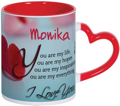 Wagwan Monika Love Romantic Gift On Valentine's Day For Lover Boyfriend Girlfriend Husband Wife Mg388 Ceramic Coffee Mug