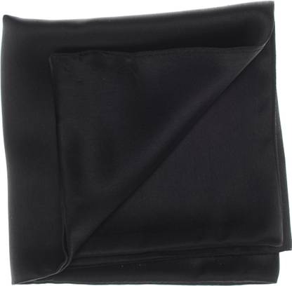 Bow & Square Solid Satin Blend Pocket Square