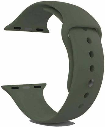 TINGTONG Soft Silicone Sport Strap Band for iWatch 42mm/44mm, Compatible with Watch Series 1/2/3/4/5 T_42/44mm_MidnightGreen(Silicon) Smart Watch Strap