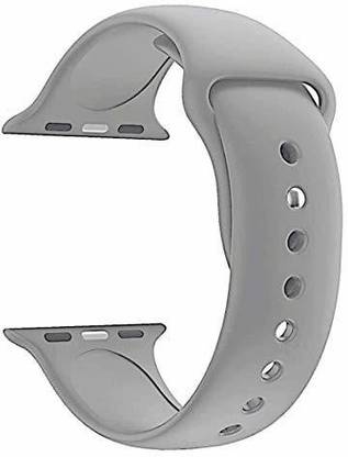 TINGTONG Soft Silicone Sport Strap Band for iWatch 42mm/44mm, Compatible with T_42/44mm_Grey(Silicon) Smart Watch Strap