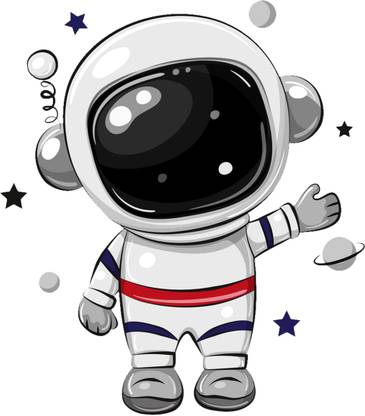 nirmal décor 61 cm Cartoon Astronaut Magnetic Sticker