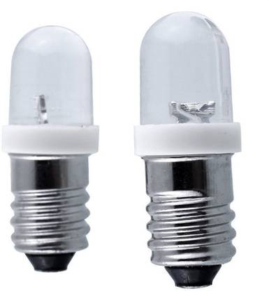 Fashionwu E10 Light Bulbs DC 6/12/24V LED Screw Base Indicator Bulb Mini Warning Signal Lamp Indicator Light Car, Van LED for Honda, Hyundai, Maruti Suzuki (24 V, 5 W)