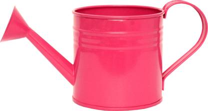 Home Sparkle Metal Iron Watering can gardening tools (Pink) 1 L Water Cane