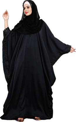 cloudbox Polyester Solid Burqa With Hijab