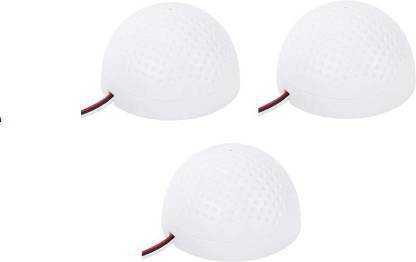 ATEKT Voice Clear Audio Surveillance Microphone MIC for CCTV Systems in Round Shape Camera Microphone PACK OF 3 Camera Microphone