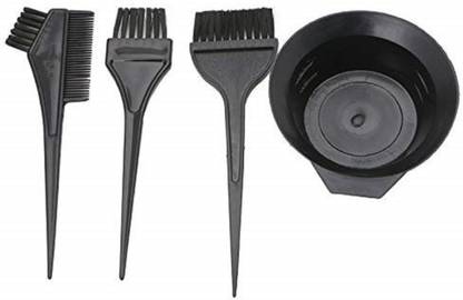 MSQ 4 Pcs Professional Salon Hair Coloring Dyeing Kit - Dye Brush & Comb/Mixing Bowl/Tint Tool