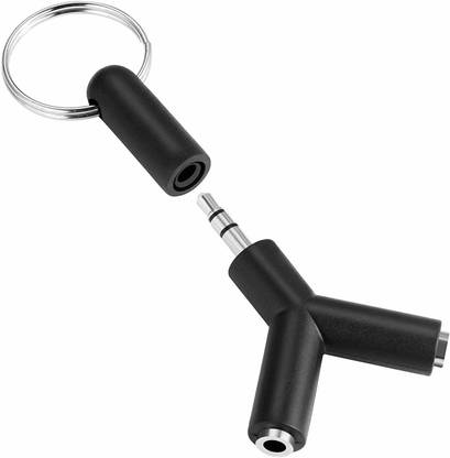 Tech-X Black AUDIO Y-SPLITTER Phone Converter