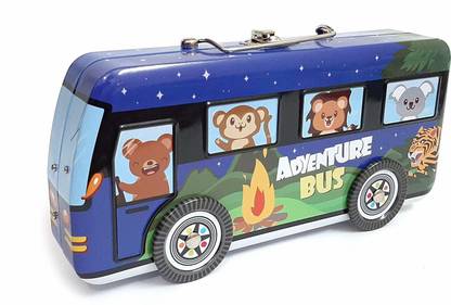 dishvy adventure bus animals Art Metal Pencil Box