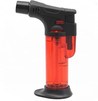 ASRAW Blow Torch Lighter With Stand ( Red ) - Windproof Jet Flame Butane Torch Lighter Pocket Lighter