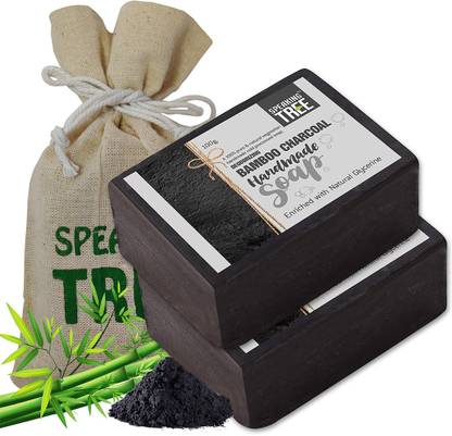 Speaking tree डीओडराइज़िंग बैम्बू चारकोल हाथ से बना साबुन - 2 का पैक