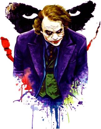 DivineDesigns 48 cm Angery Joker Face Self Adhesive Sticker